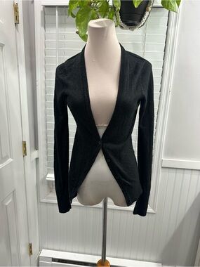 GAP Black Sparkle Crewneck Cardigan